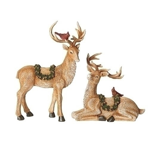 Deer w Wreath Saddle & Cardinals