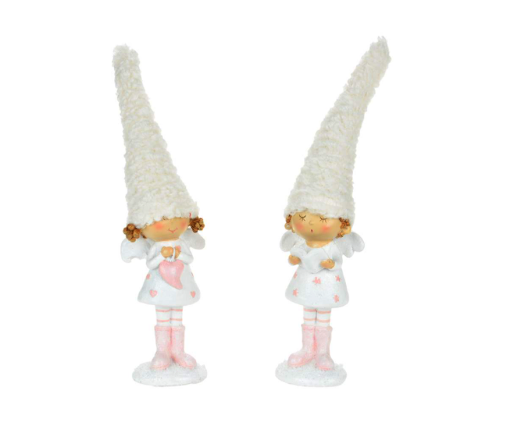 Tall White Hat Girl w Pink Boots