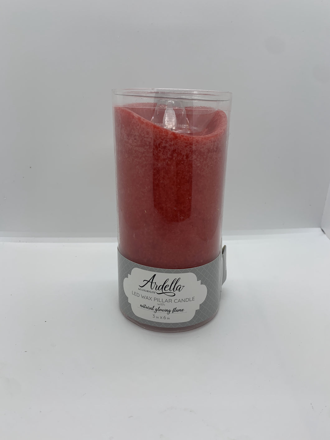 Red Wax Pillar Candle 6