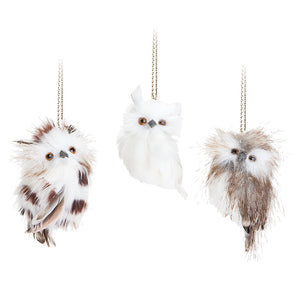 Furry Owl Ornament
