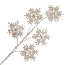 Load image into Gallery viewer, Champagne Gold Snowflake Pick
