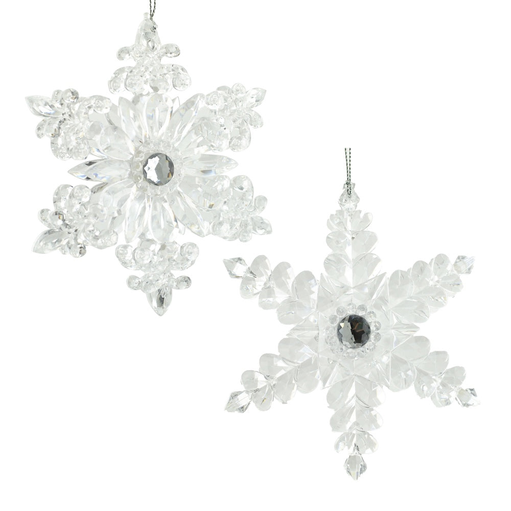 Snowflake w Jewel Center Ornament