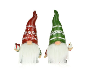 Red or Green Hat Gnome Figure