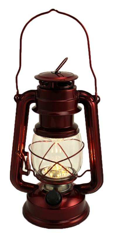 Metallic Red Led Lantern