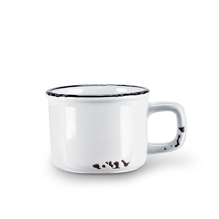 Enamel Look White Mug - 2 sizes