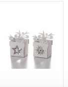 Metal Giftbox Tea lightsAsst 2