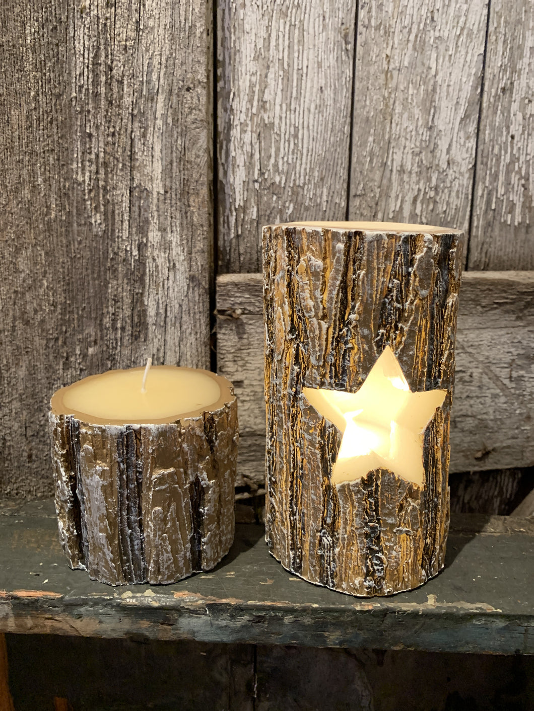 Log Pillar Candle - 2 sizes
