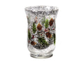 Antique Silver Pinecone Design Fluted Vase