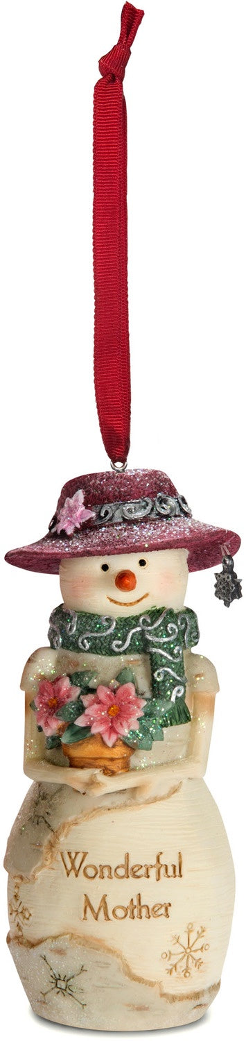 Birchhearts "Wonderful Mother" Snowman Ornament