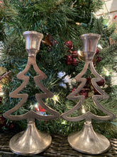 Load image into Gallery viewer, Silver Tree Candle Holder - Set of 2
