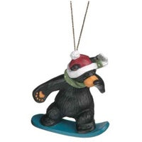 Snowboarding Bearfoot Bear Ornament