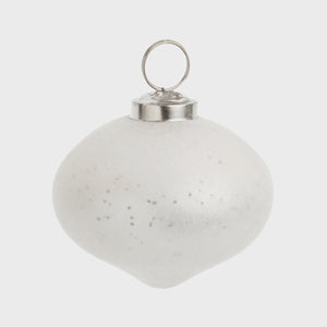 White Glass Onion Ornament