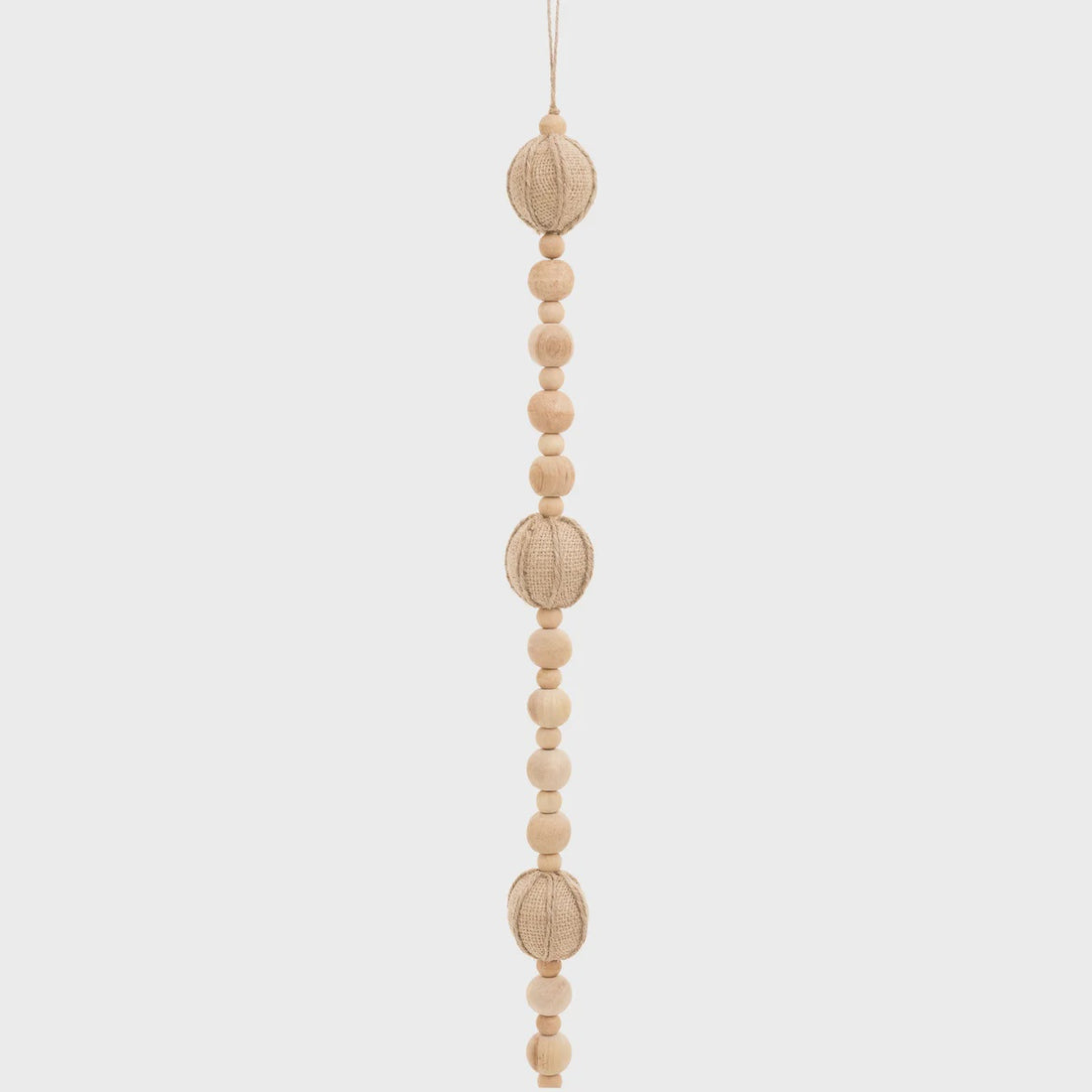 Jute Ball & Wood Bead Garland