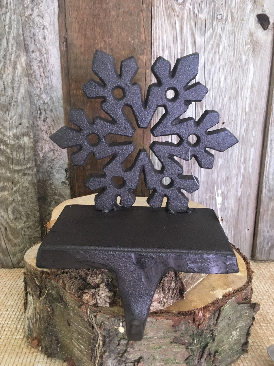 Brown Snowflake Stocking Holder