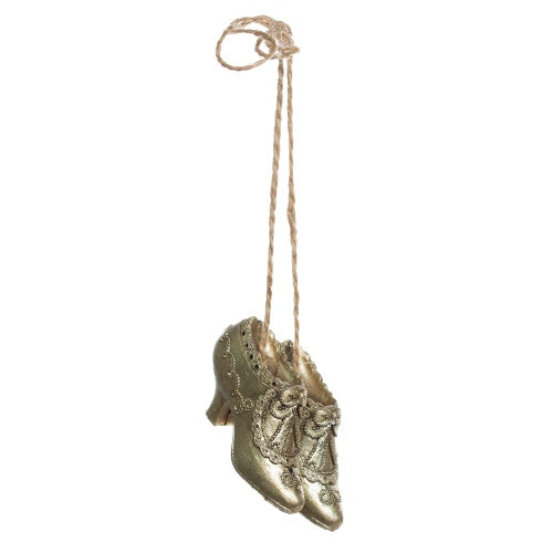 Pair of Antique Gold Shoes Ornament