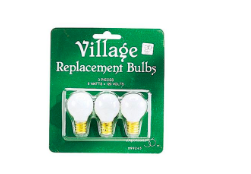 Village Replacement Bulbs Set of 3 round