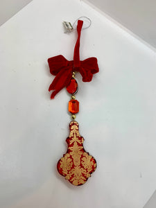Red Jewel Drop Ornament