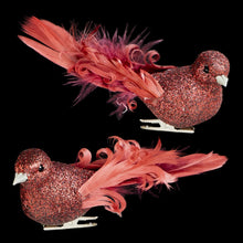Load image into Gallery viewer, Burgundy Glitter Bird Clip
