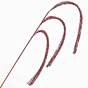 Cranberry Glitter Grass Hanging Pick