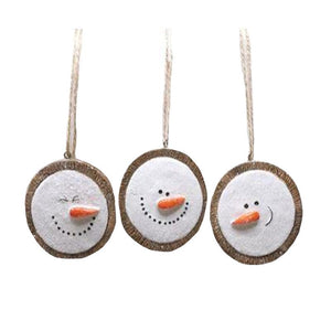 Fun Snowman Disc Ornament