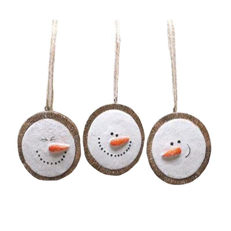Fun Snowman Disc Ornament