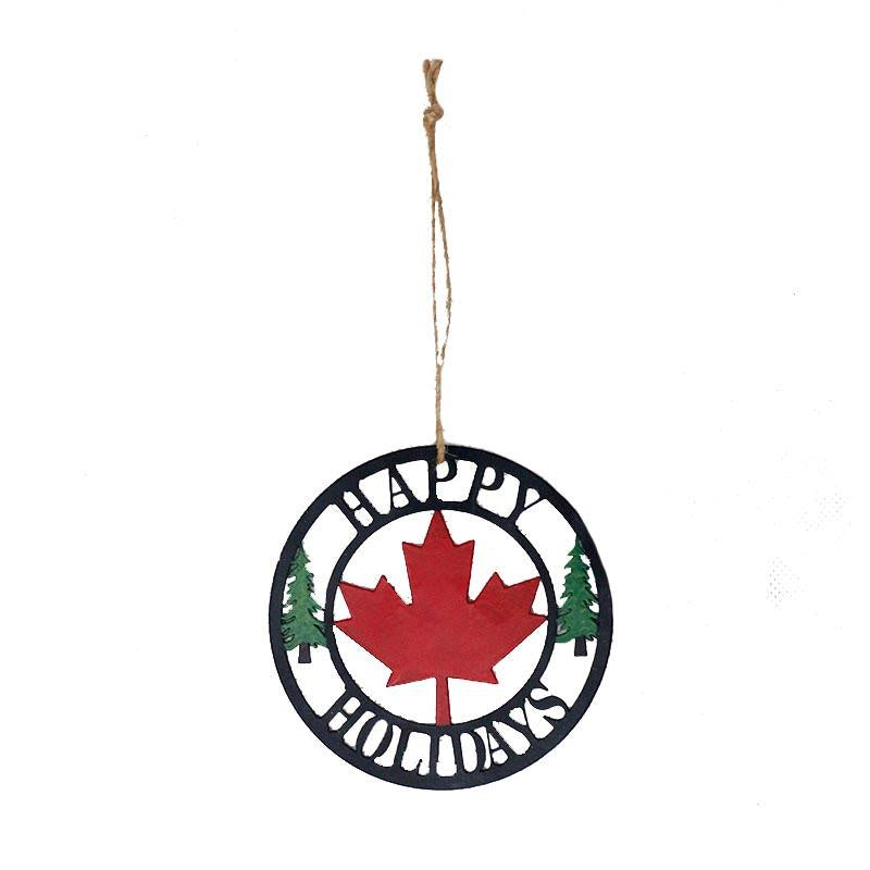 Canadian Happy Holidays Ornament