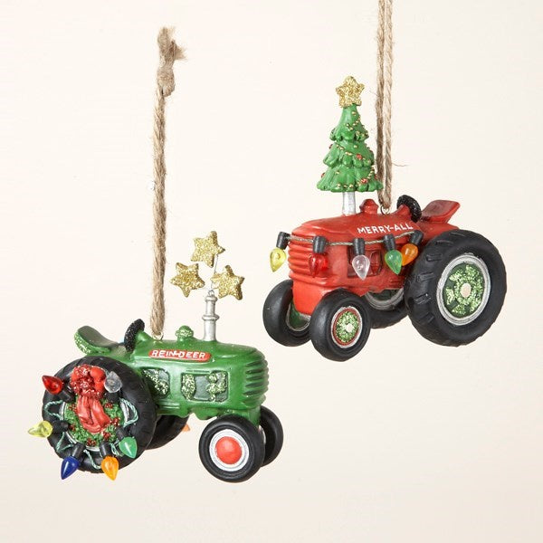 Decorated Tractor Ornament