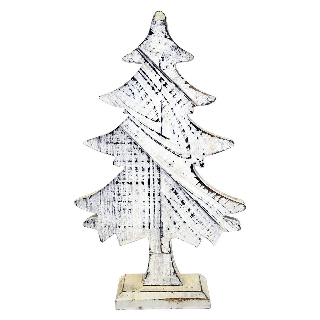 Whitewashed Wooden Tree