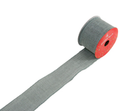 Grey Burlap Look Wired Ribbon