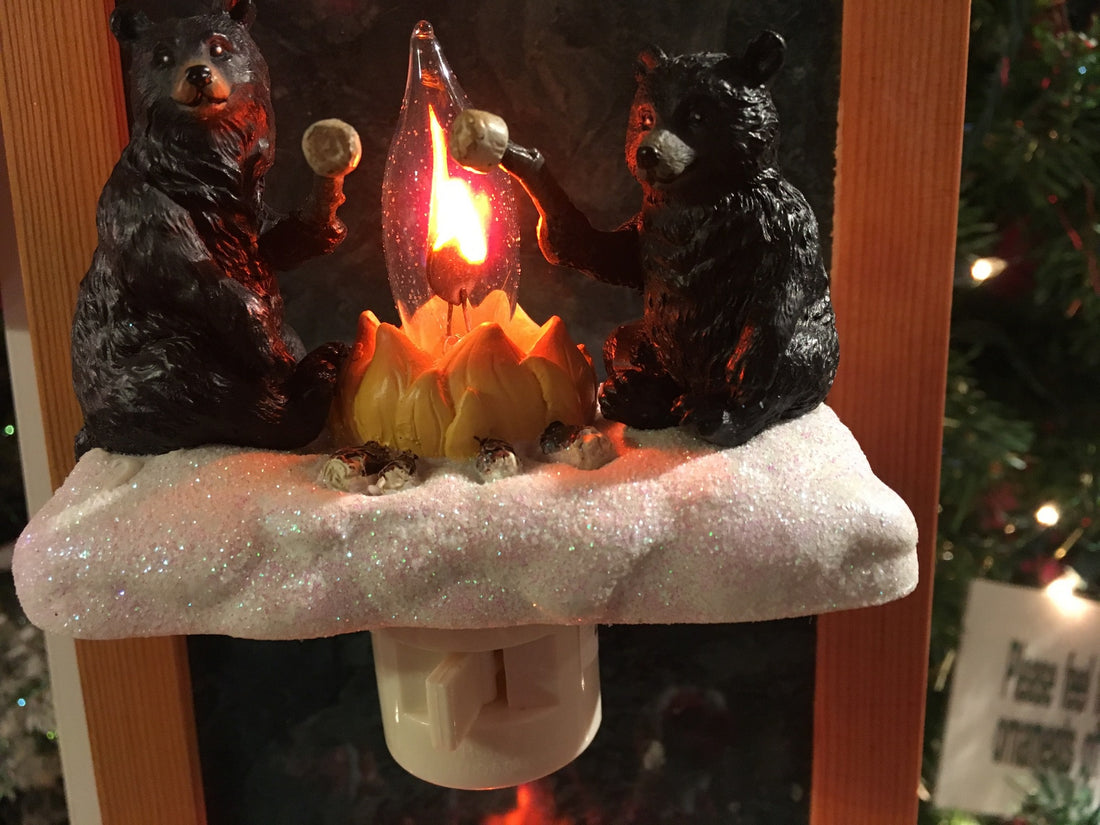 Black Bear Campfire Nightlight