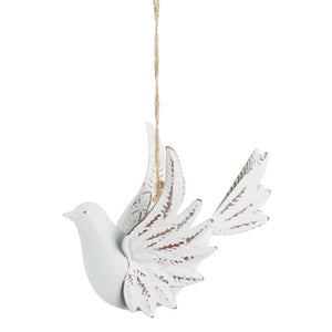 Stamped Metal 3D Dove Ornament