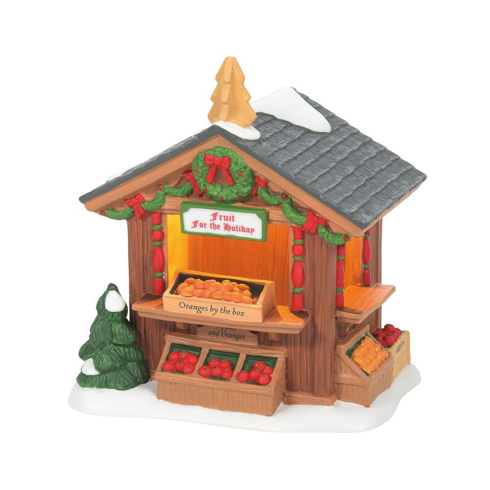 Dicken's Market Fruit Stand Dickens Village D56 Building