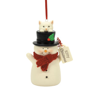 Kitty Christmas Snowpinion Ornament