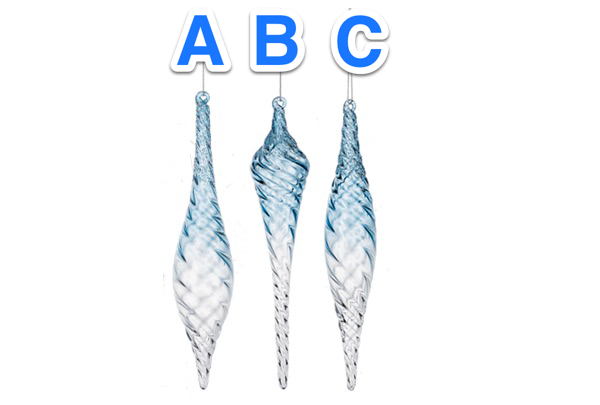 Lovely Glass Blue Ombre Ornament