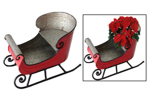Red & Black Metal Sleigh