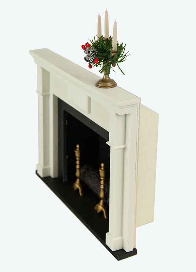 Fireplace w candles Byers Choice Caroller Accessory