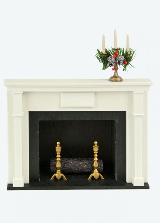 Fireplace w candles Byers Choice Caroller Accessory
