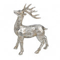 Silver Standing Wood Grain Deer