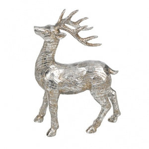 Silver Standing Wood Grain Deer