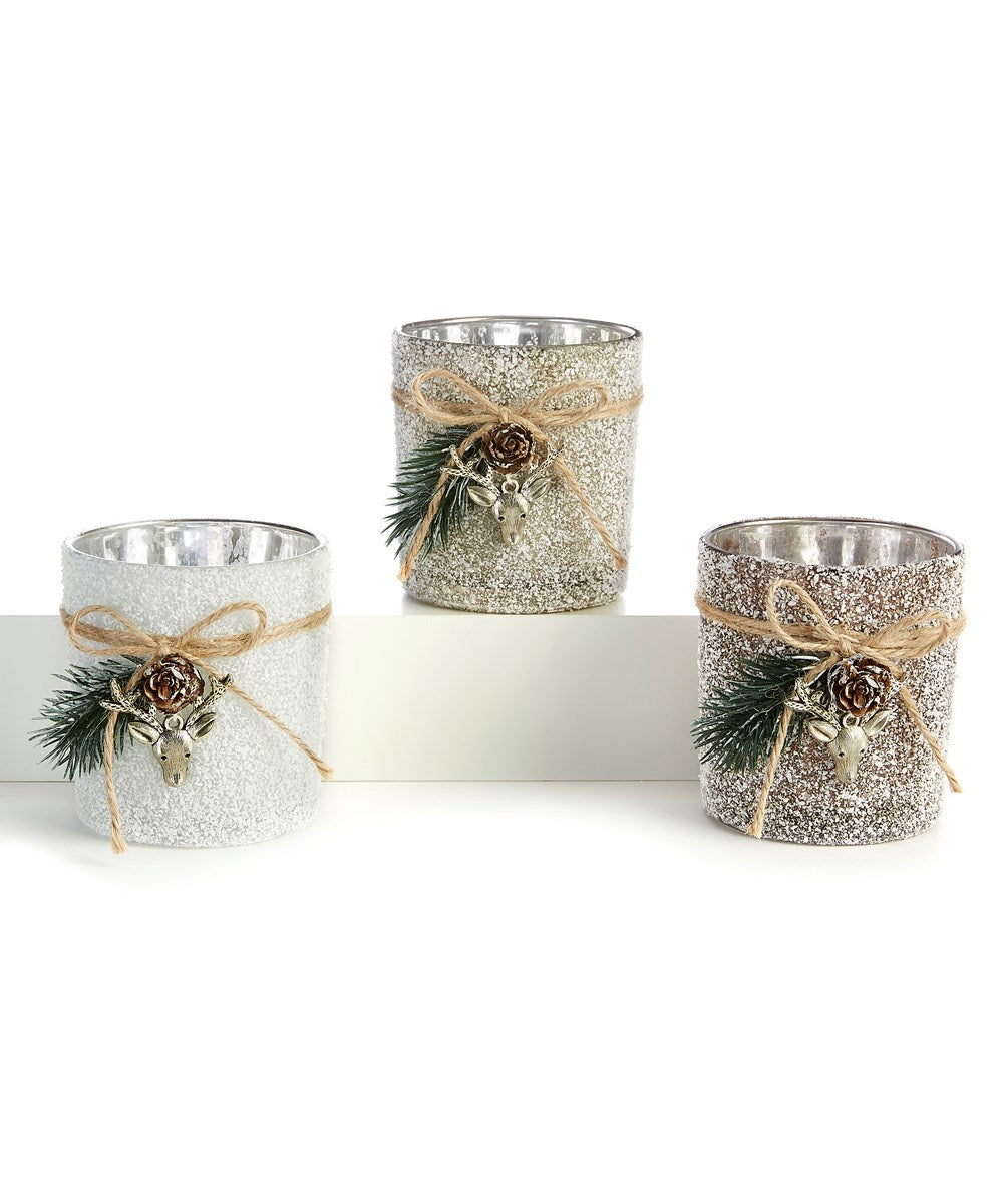 Rustic Frosted Votive
