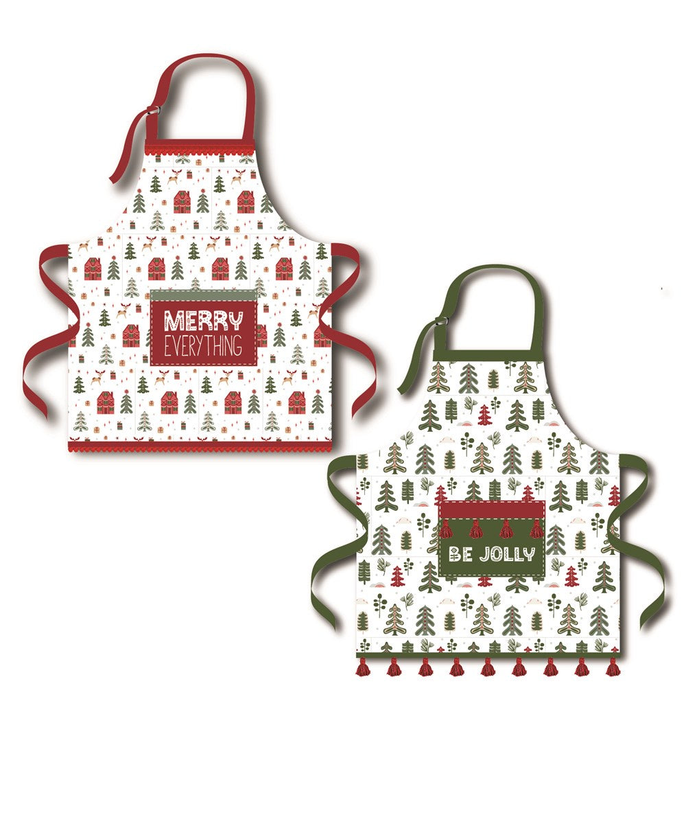 Tree Pattern Christmas Apron