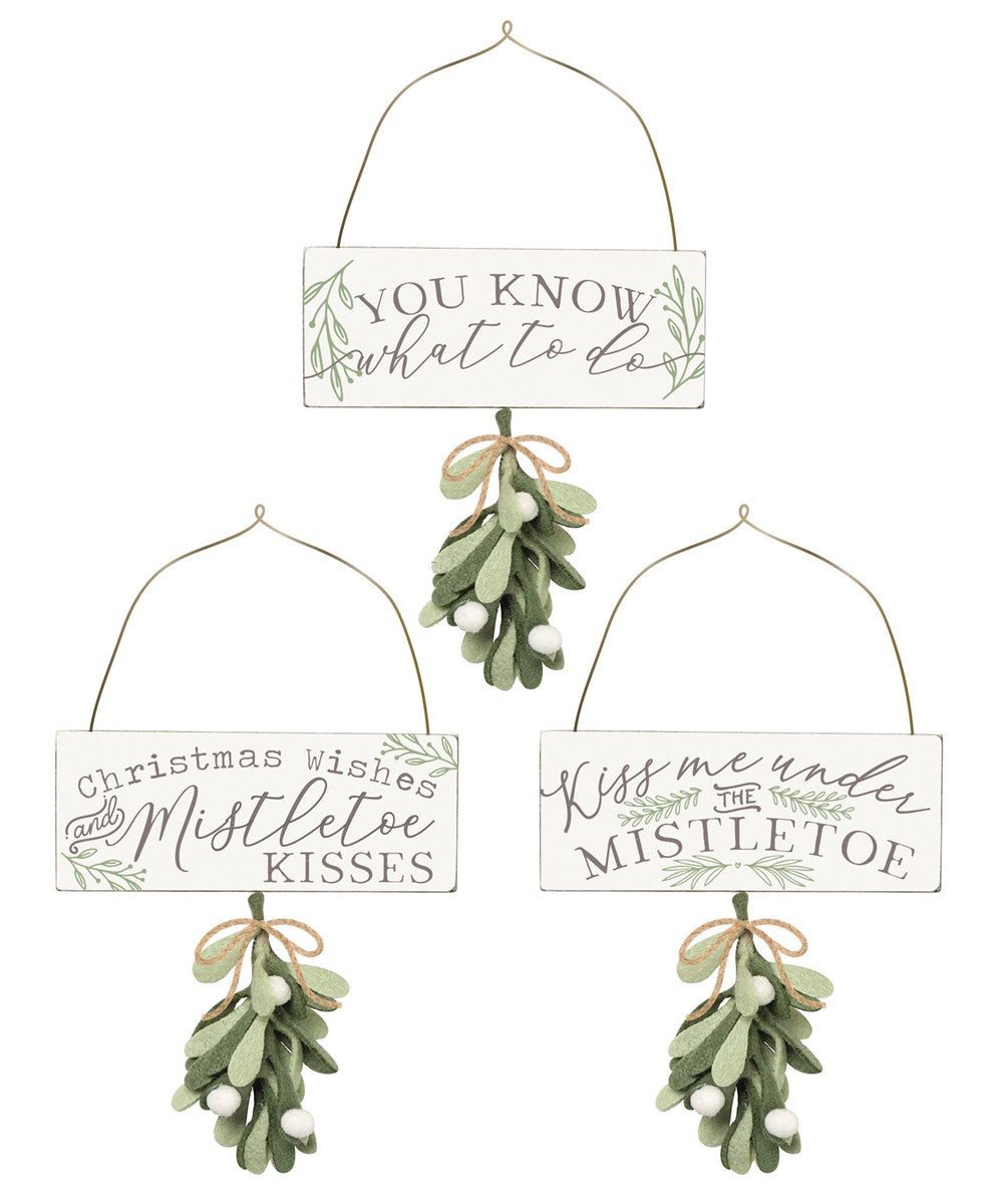 Mistletoe Sign Ornament
