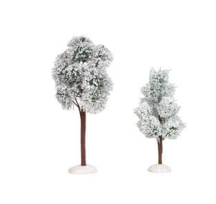 Snowy Jack Pine Trees D56 Village Accessory