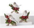 Birds on Poinsettia Branch