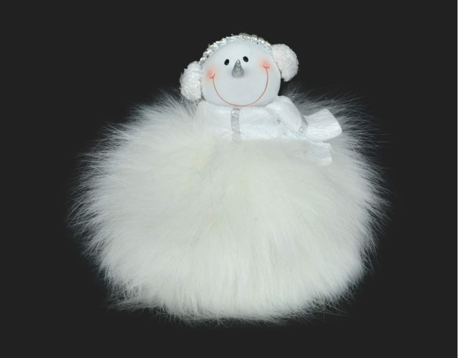 White Puff Ball Snowman