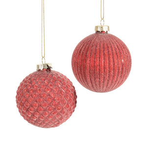 Frosted Red Ornaments