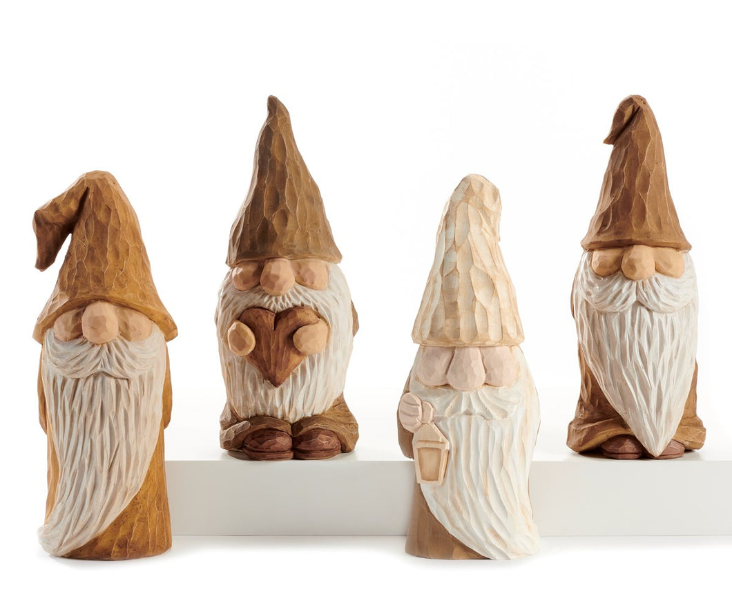 Carved Wood Look Gnome