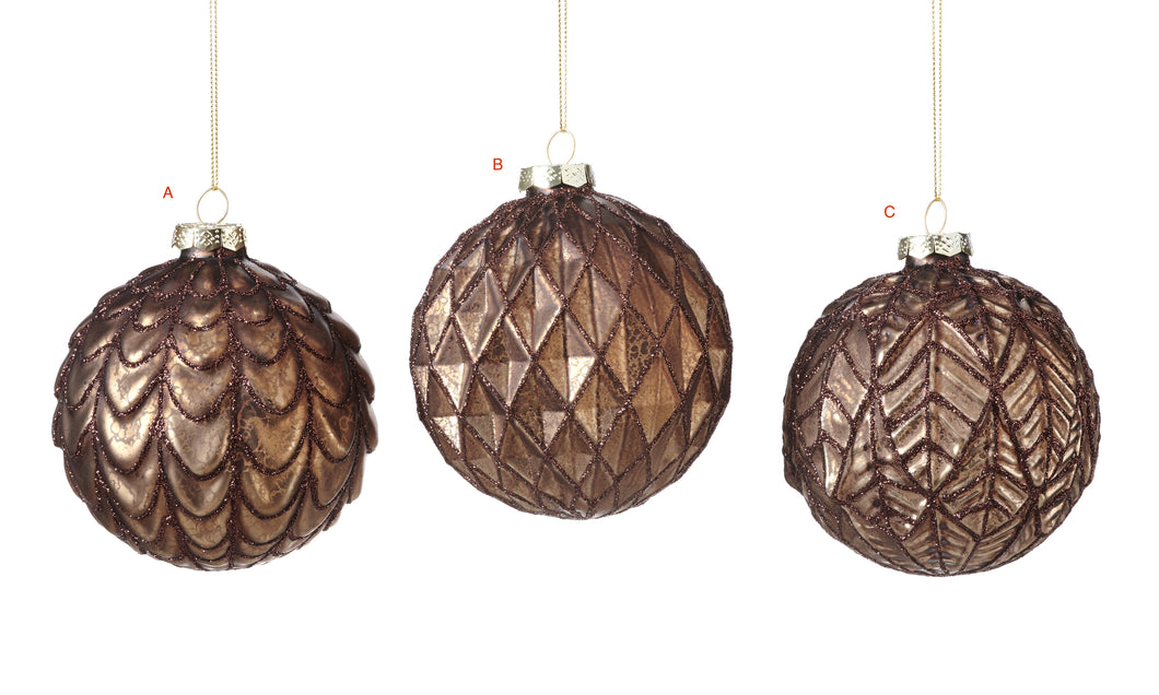 Copper Glass Ball Ornament