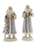 Silvery Blue Santa Figure