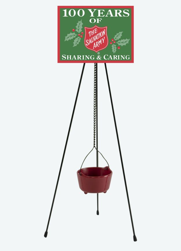 Salvation Army Kettle, Byers Choice Caroller Accessory